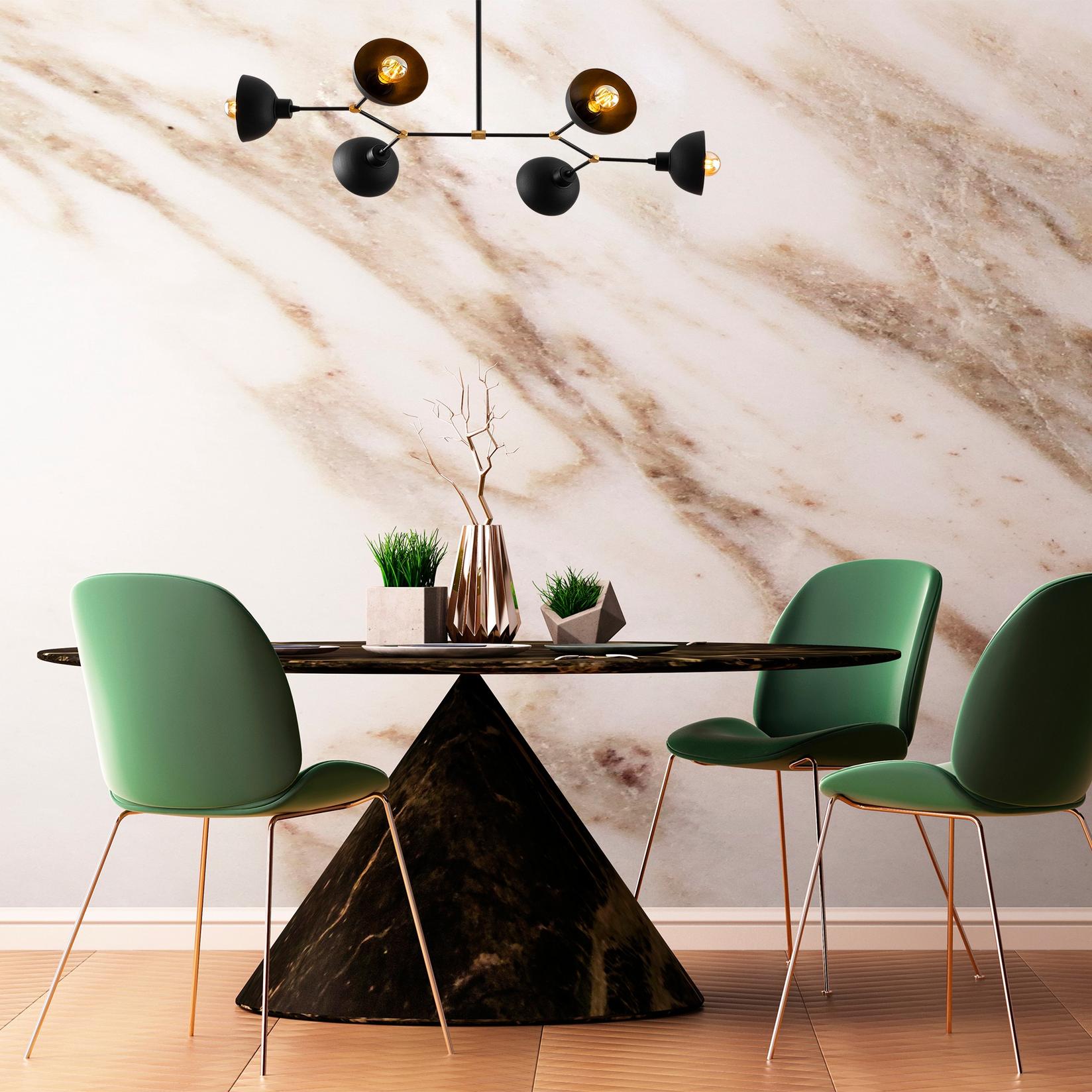 Opviq Luster Dram-1101, 102x52 cm, 6xE27, 40W, Crni