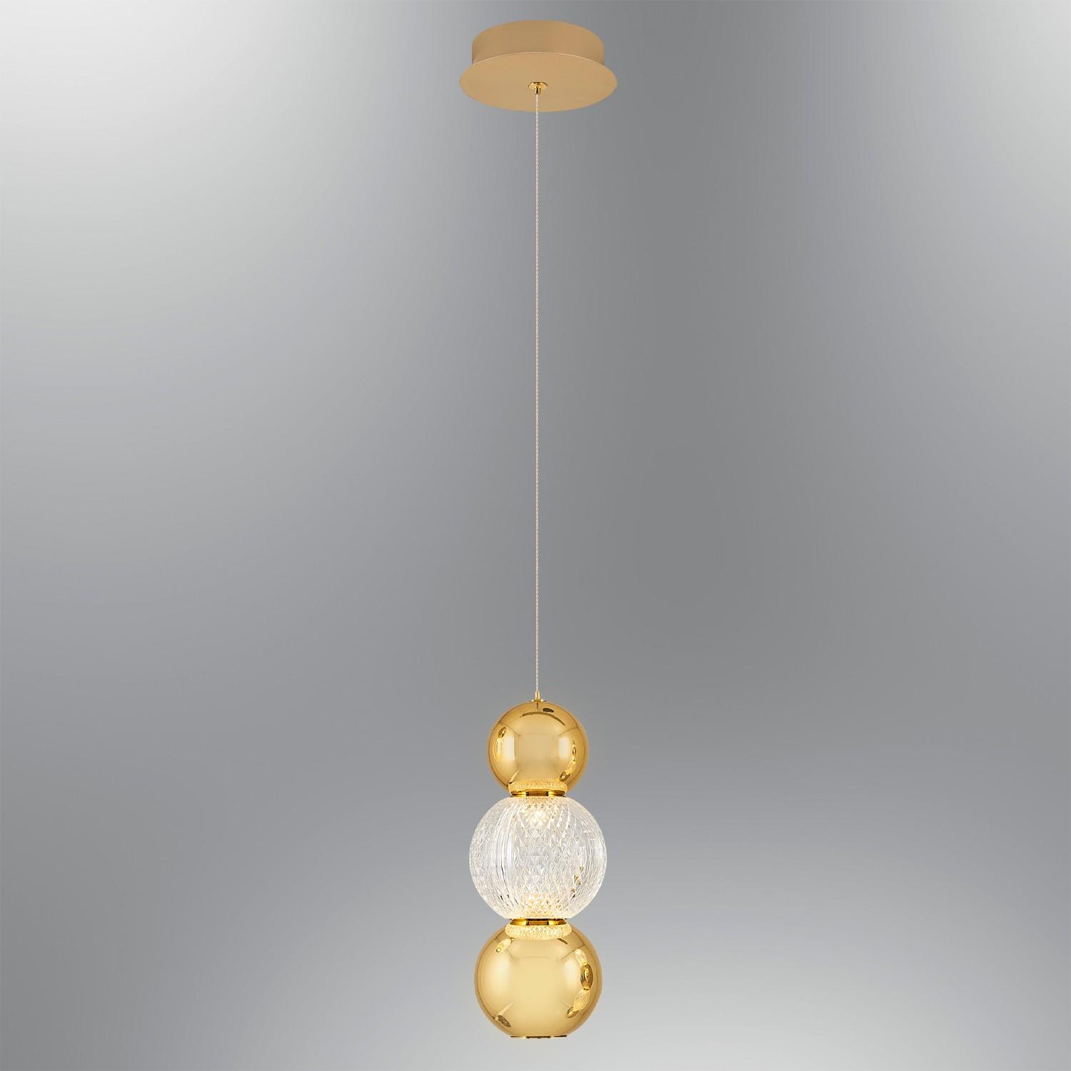 Opviq Luster L1403, 120cm, 12 cm 5W, LED, Zlatne boje