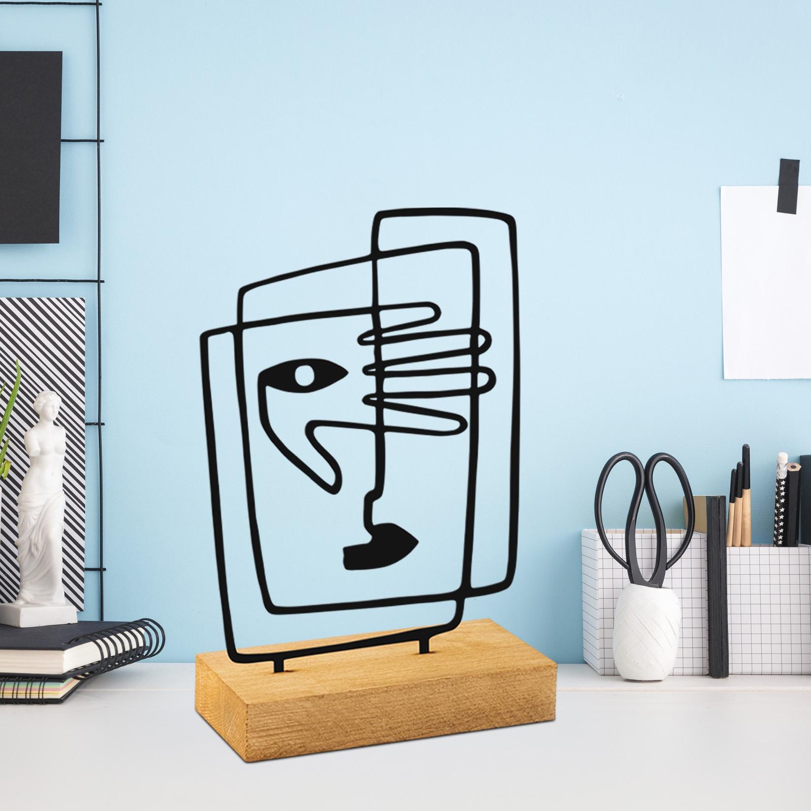 Aberto Design Dekorativna figura Hide, 27x8x17 cm, Crna