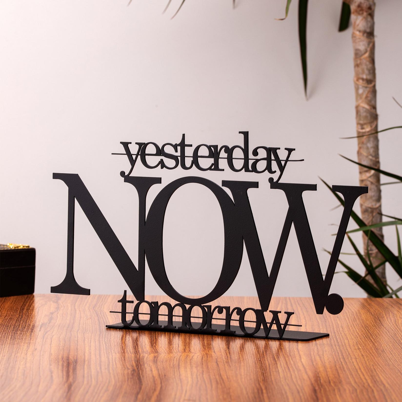 Aberto Design Dekorativna figura Now Tomorrow, 16x28 cm, 1.5 mm, Crna