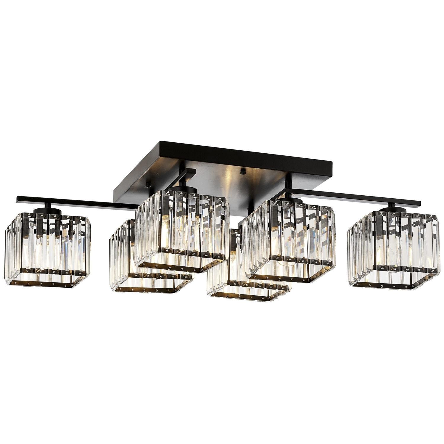 Opviq Luster Av-1795-6Bsy, 80x40 cm, 6xE27, Crni