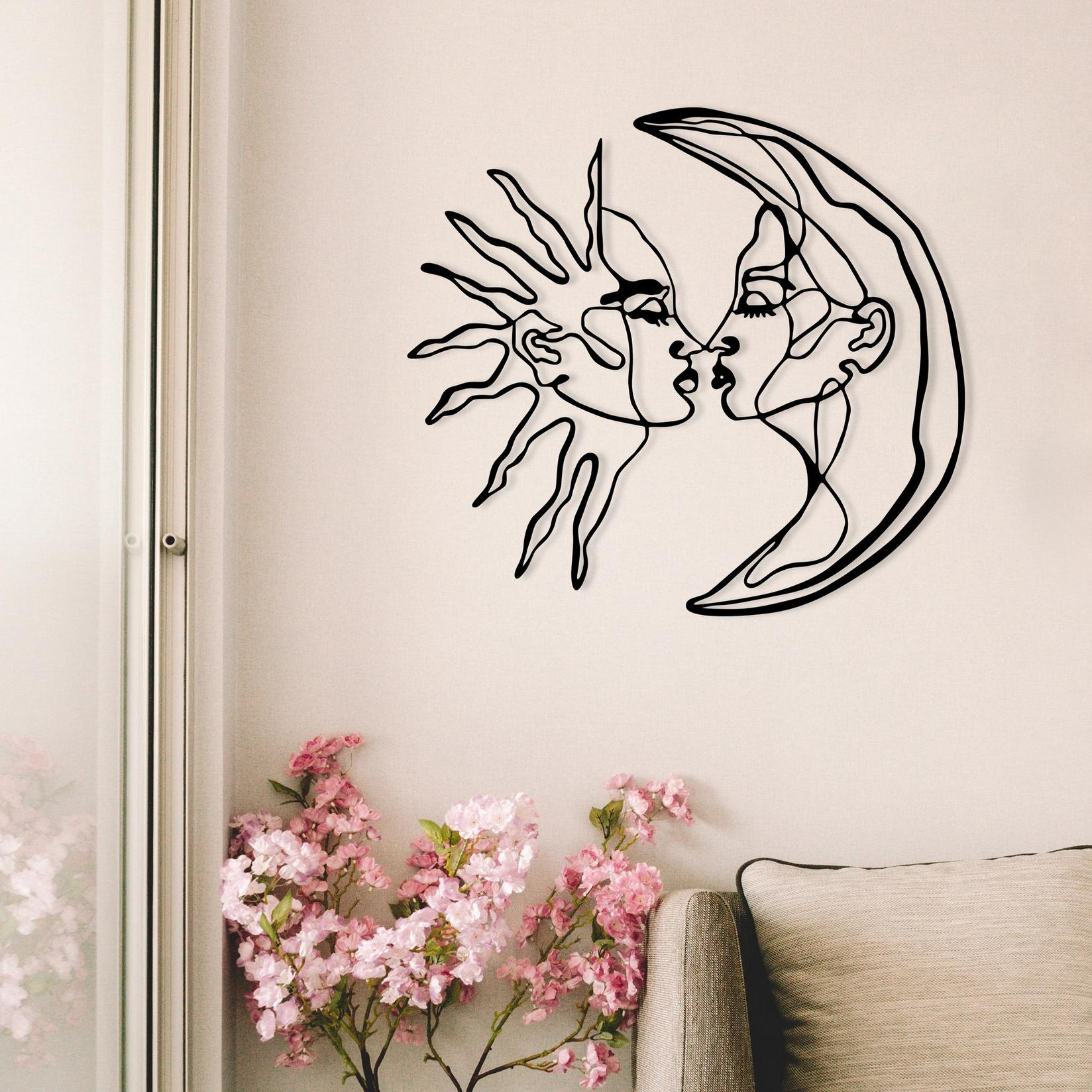 Wallity Zidna dekoracija Universe, 52x47.5 cm, 1.2mm,, Crna