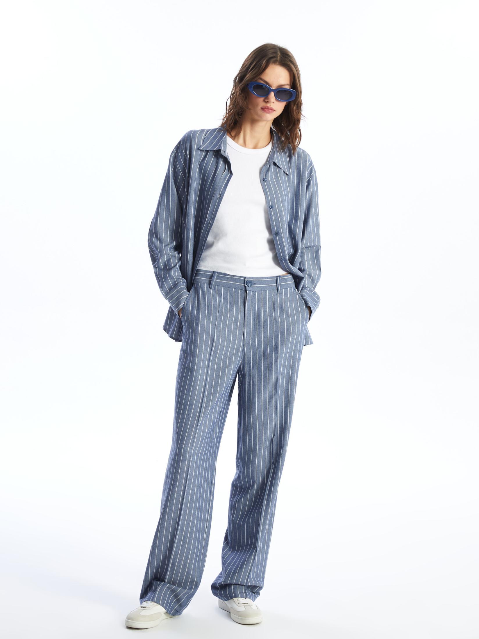 LC Waikiki Ženske pantalone S4G676Z8-LGS, Teget