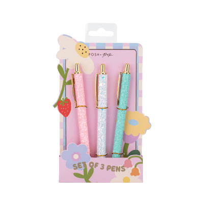 Tri Coastal Design Group S.R.L Set hemijskih olovaka Dopaminic - Flowers, 3 komada
