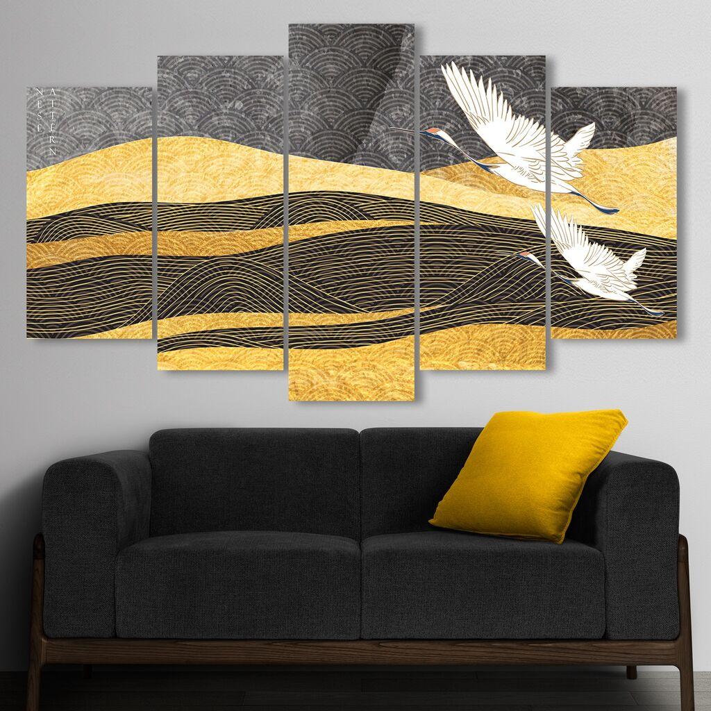 Wallity Slika 5MDF4593_60100, 100x60 cm, 5 delova