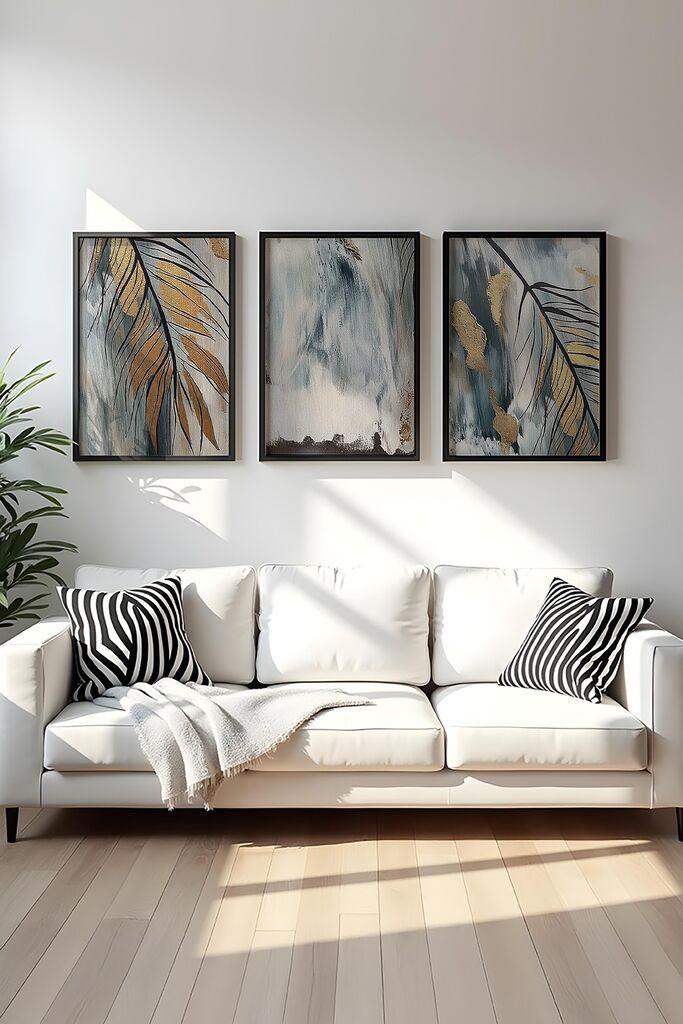 Wallity Uramljena slika Huhu477S, 50x70 cm , 3 dela