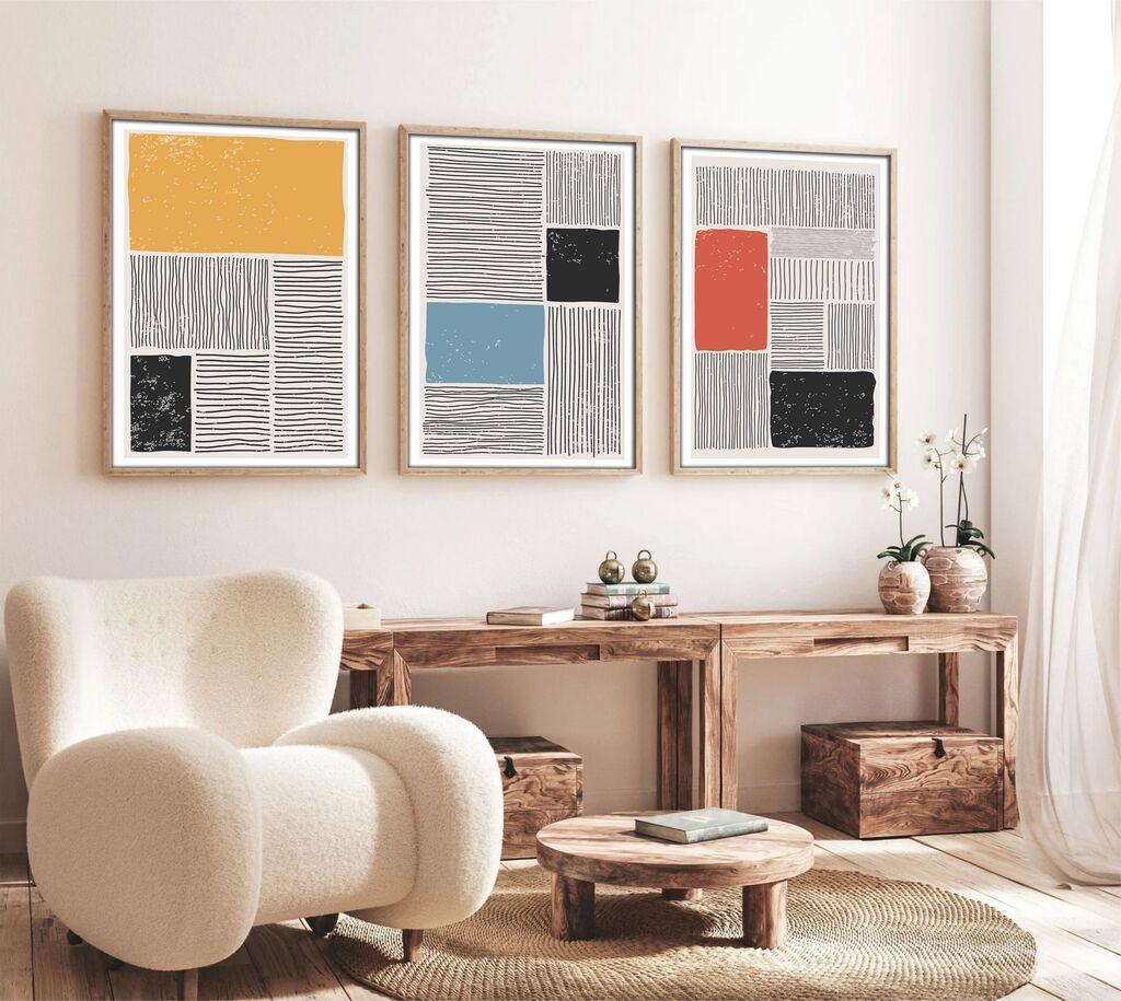 Wallity Uramljena slika Huhu132, 30x40 cm , 3 dela