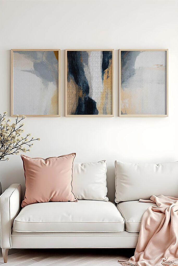 Wallity Uramljena slika Huhu484, 50x70 cm , 3 dela