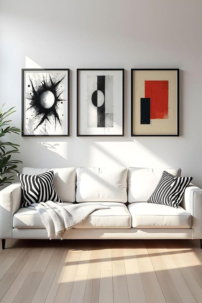 Wallity Uramljena slika Huhu424, 50x70 cm , 3 dela