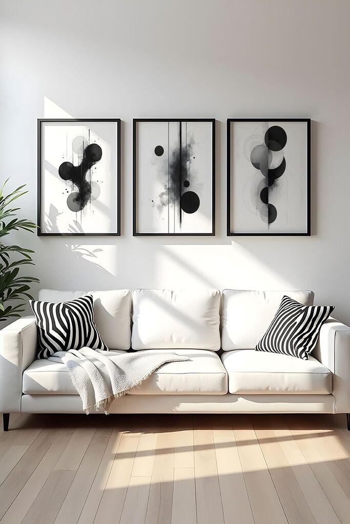 Wallity Uramljena slika Huhu435, 50x70 cm , 3 dela
