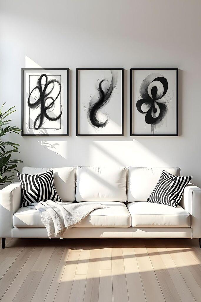 Wallity Uramljena slika Huhu430, 50x70 cm , 3 dela