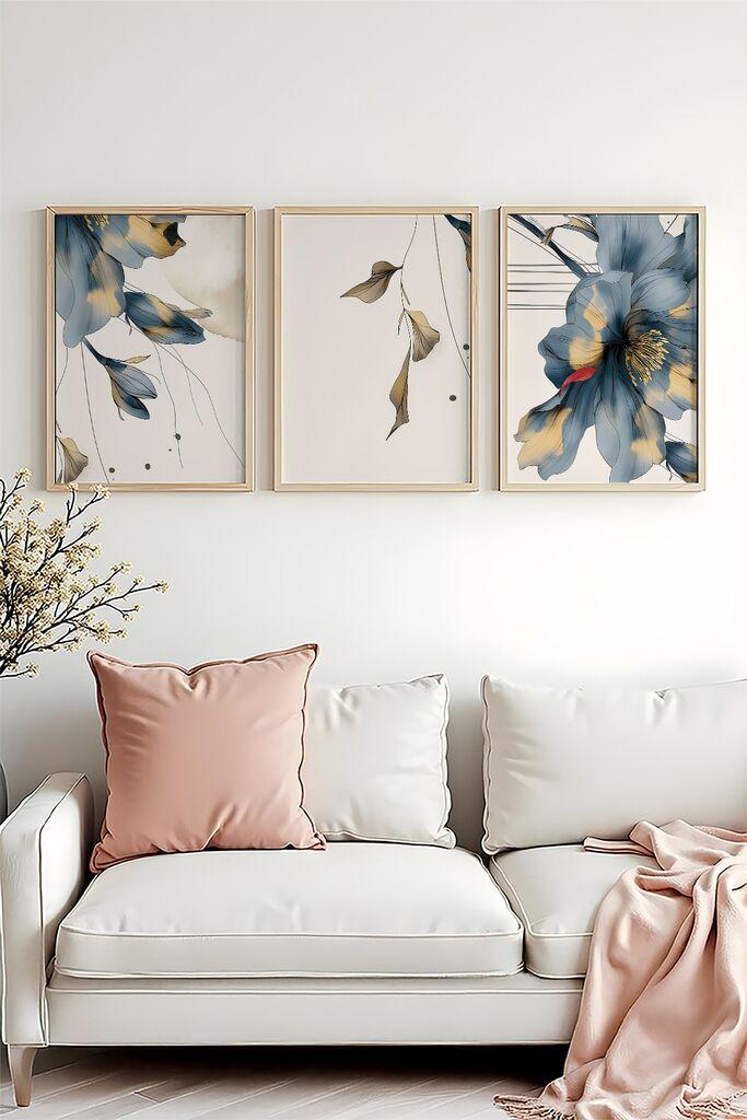 Wallity Uramljena slika Huhu471, 50x70 cm , 3 dela