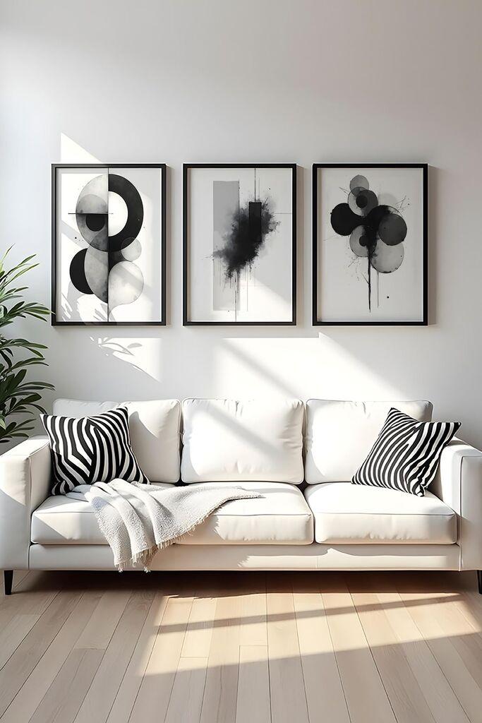 Wallity Uramljena slika Huhu434, 50x35 cm , 3 dela