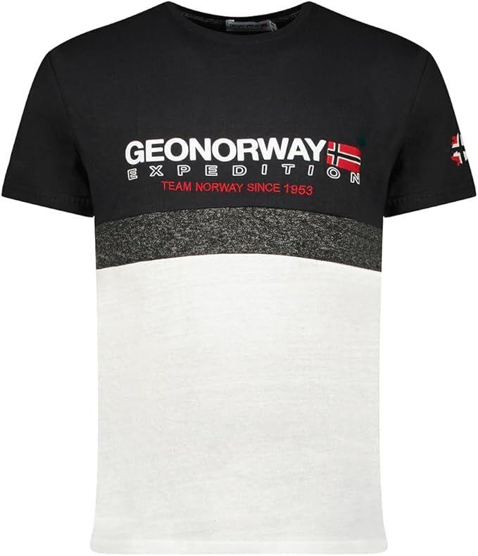 Geographical Norway Muška majica Jdouble db 254, Crno-bela