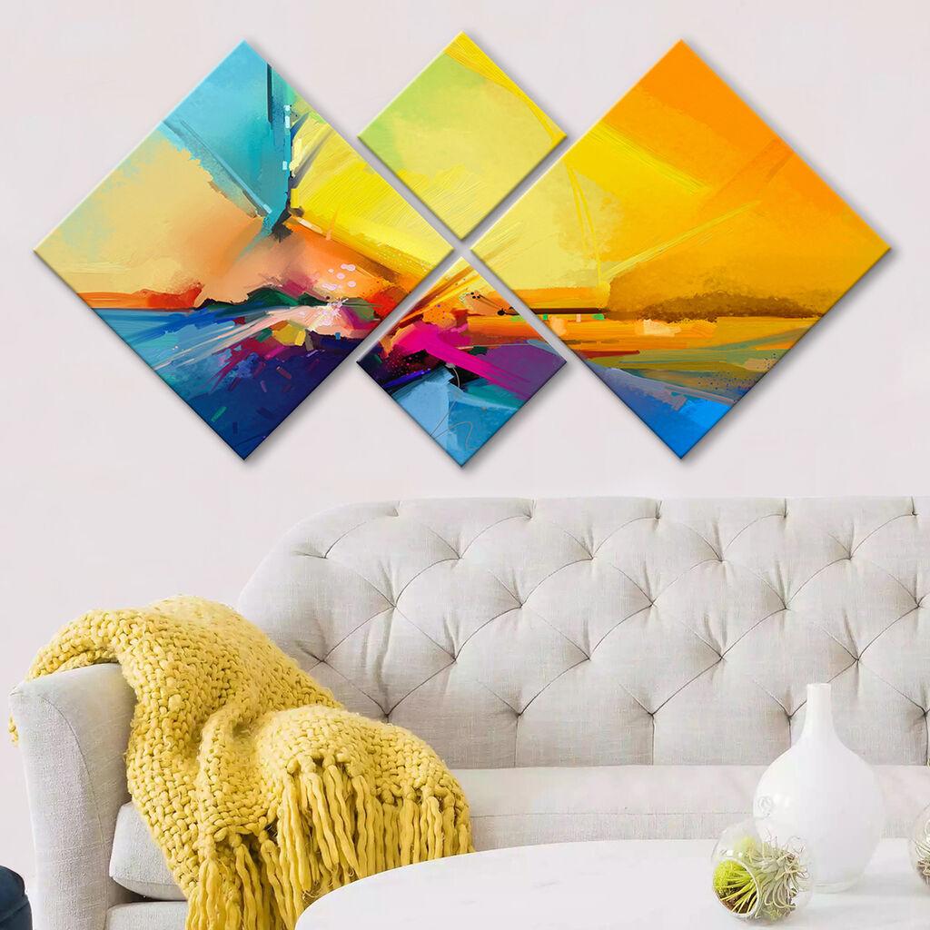 Wallity Slika 4MDF1044630916, 60x115 cm, 4 dela