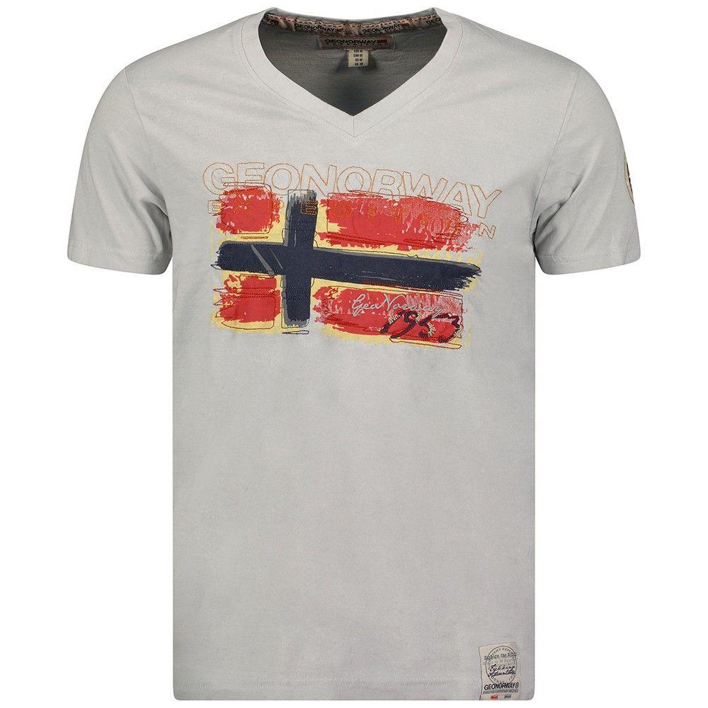 Geographical Norway Muška majica Joasis ss 401, Siva