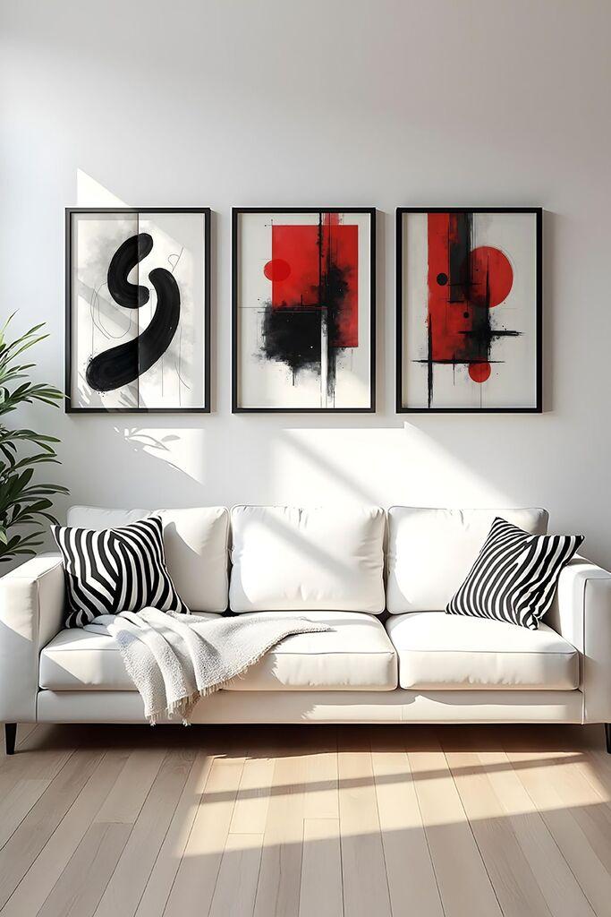 Wallity Uramljena slika Huhu444, 20x30 cm , 3 dela