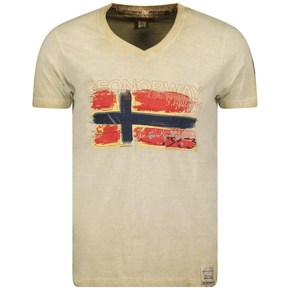 Geographical Norway Muška majica Joasis ss 401, Bež