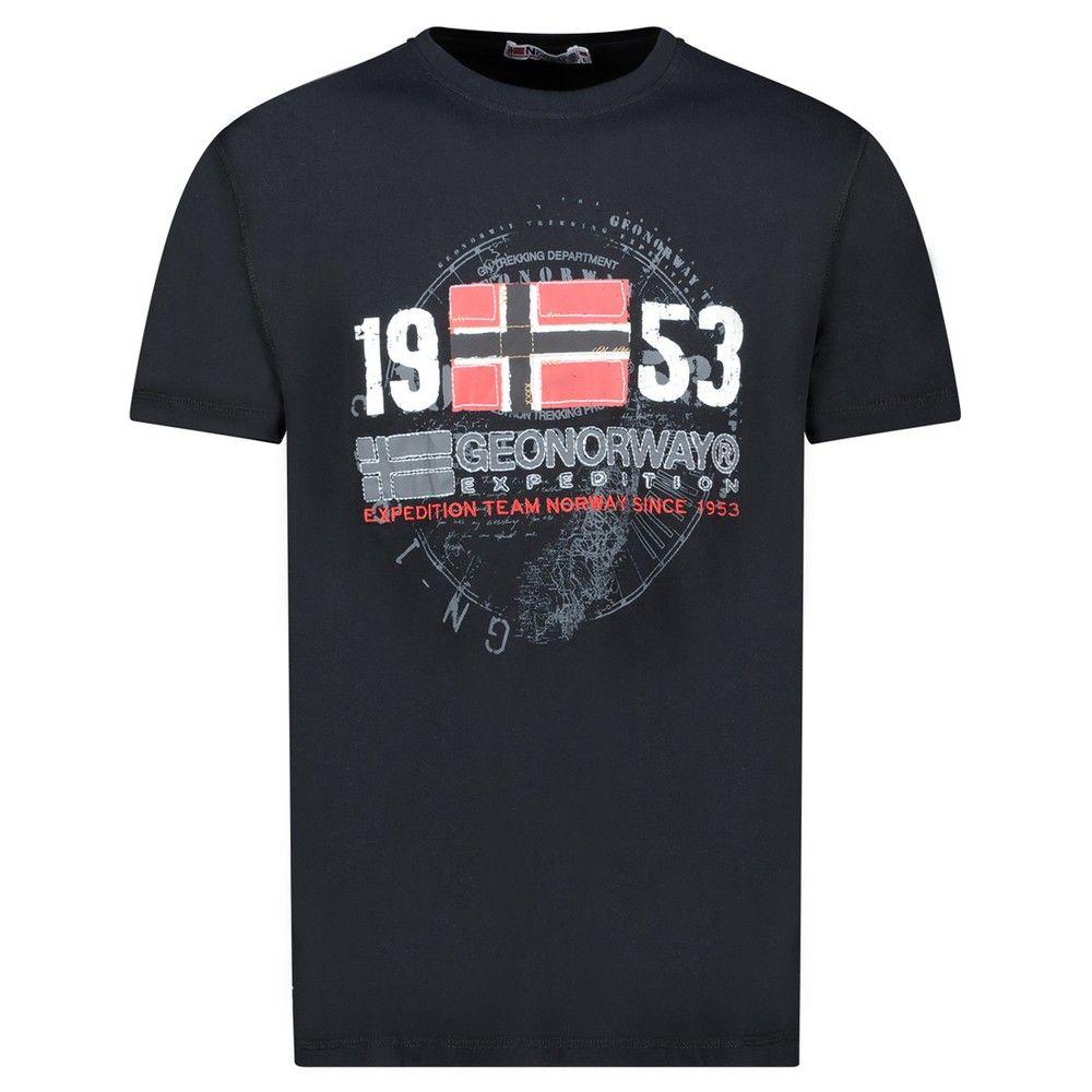 Geographical Norway Muška majica Japigal db 254, Crna