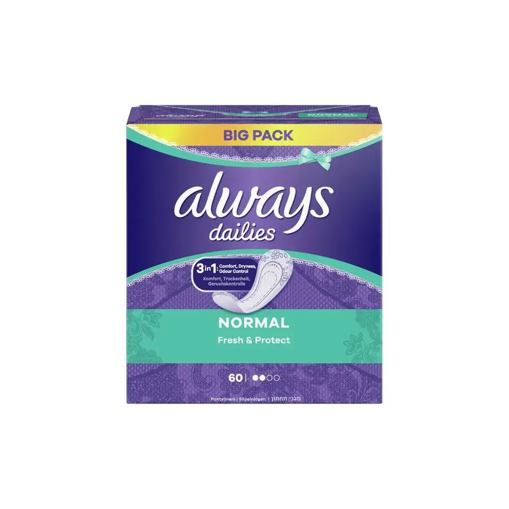 Always Dnevni ulošci Dailes normal Fresh&Protect, 60 komada