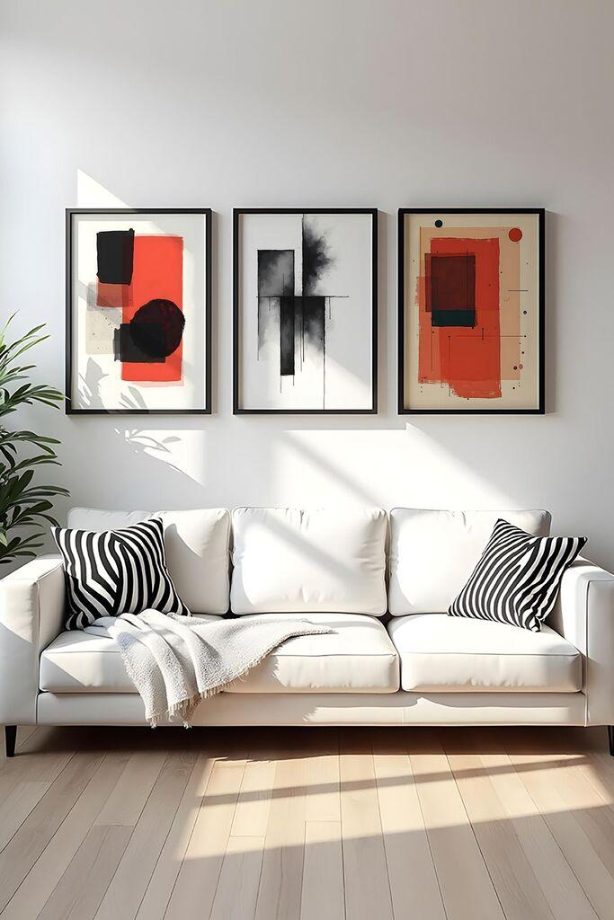 Wallity Uramljena slika Huhu428, 30x40 cm , 3 dela