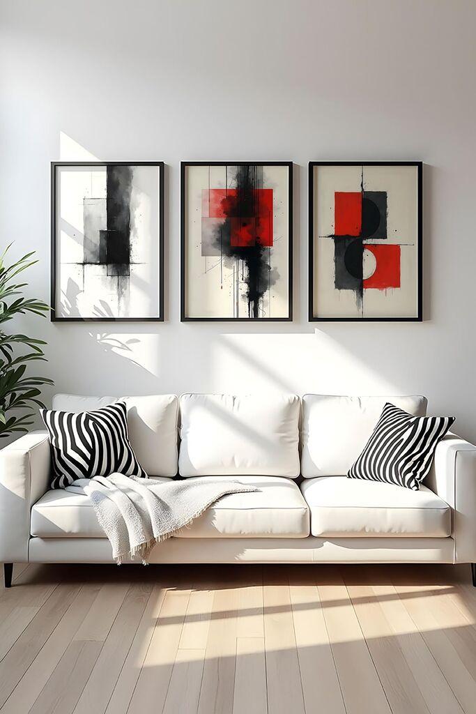 Wallity Uramljena slika Huhu440, 50x70 cm , 3 dela