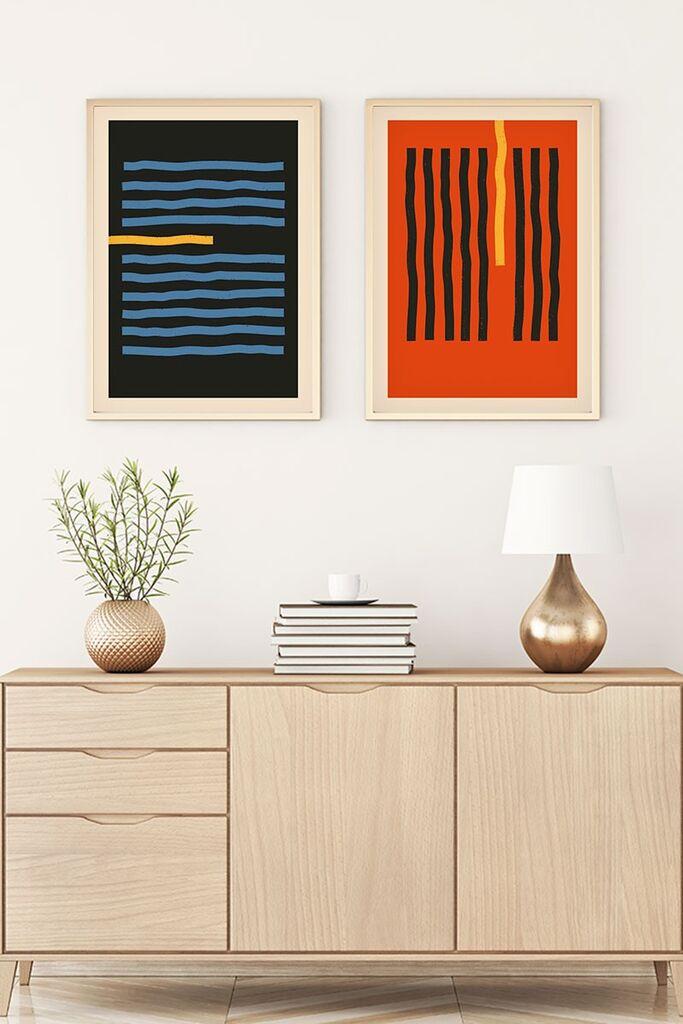 Wallity Uramljena slika Huhu129, 35x50 cm , 2 dela