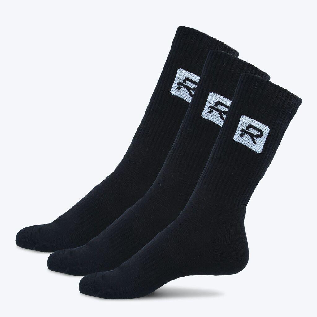 Rang Čarape Classic High Chubby, 3 komada, Crne