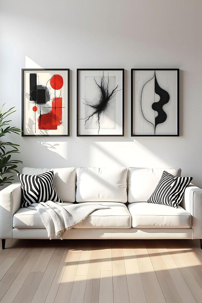 Wallity Uramljena slika Huhu427, 50x70 cm , 3 dela