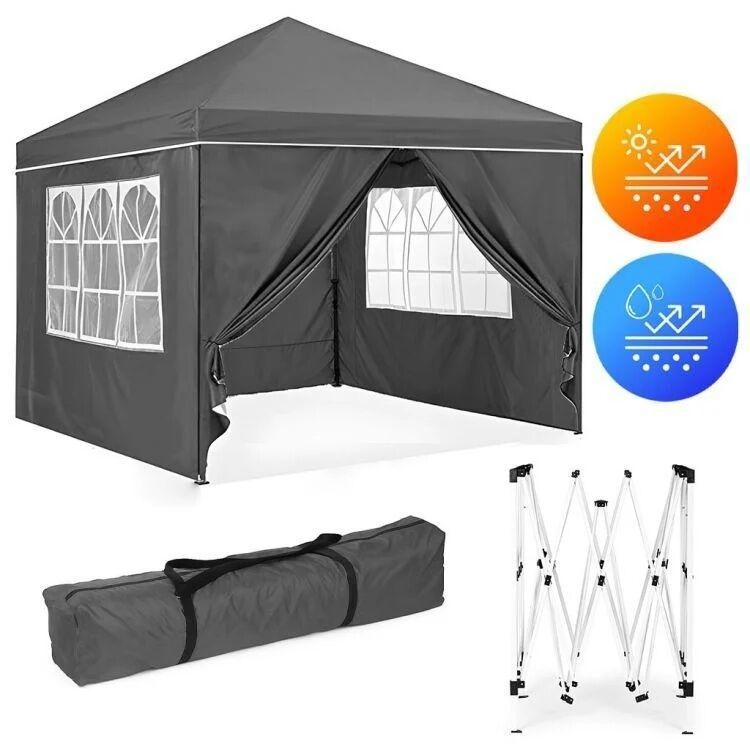 Multigarden baštenski šator, automatski sklopivi, 3x3 m, crni