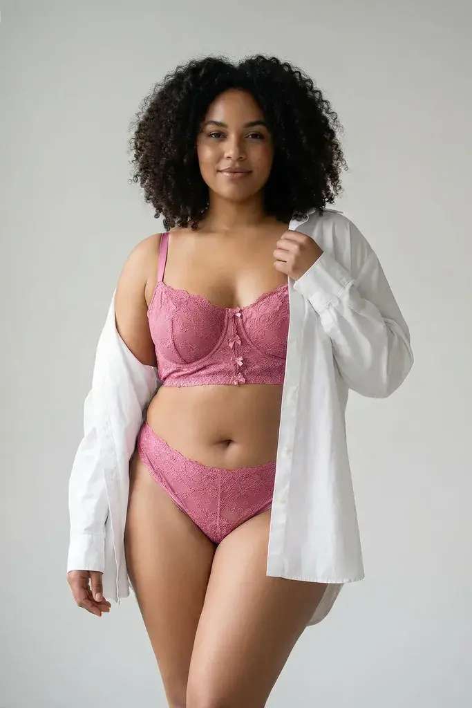 Trendyol Curve Ženski set donjeg veša Tbbaw26Dg00001, Roze