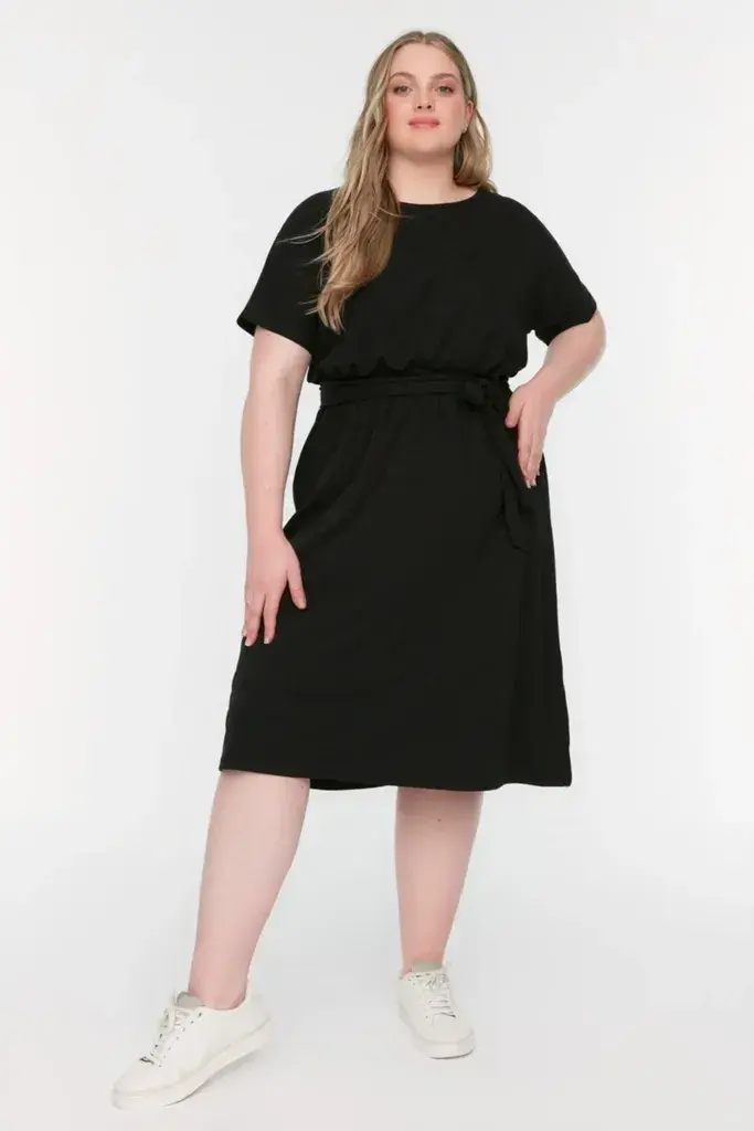 Trendyol Curve Ženska haljina TBBSS22AH0242, Crna