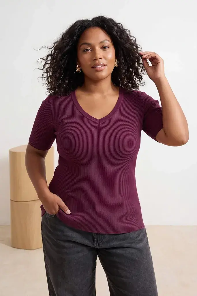 Trendyol Curve Ženska bluza Tbbss25Af00072, Ljubičasta