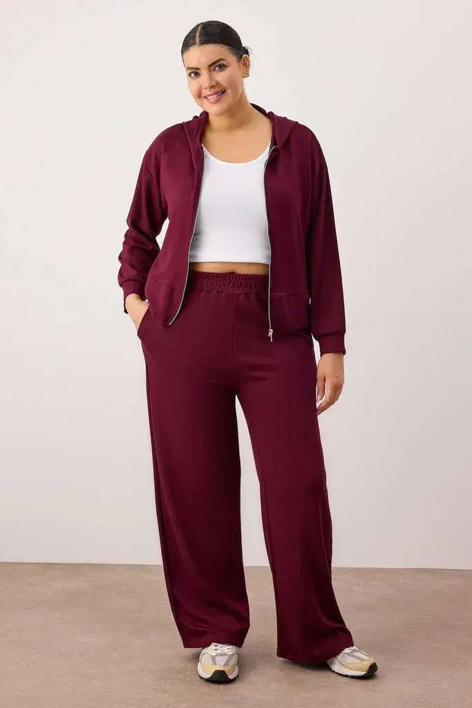 Trendyol Curve Ženski komplet Tbbaw26Ts00017, Bordo