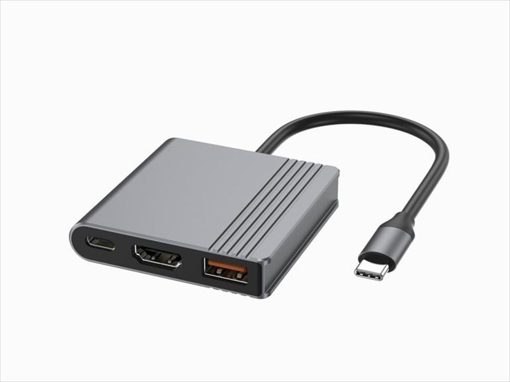 CABLEXPERT Doking stanica TYPE-C 3 u 1, HDMI / USB 2.0 / USB 3.1 siva A-CM-COMBO3-05