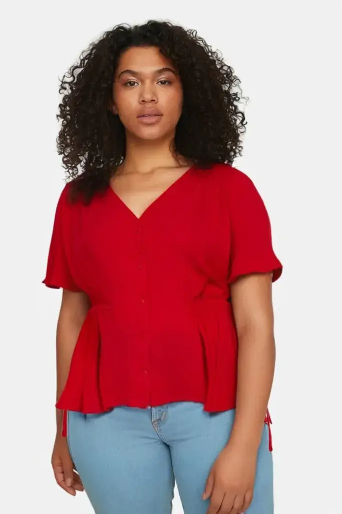 Trendyol Curve Ženska bluza TBBSS22BZ0753, Crvena