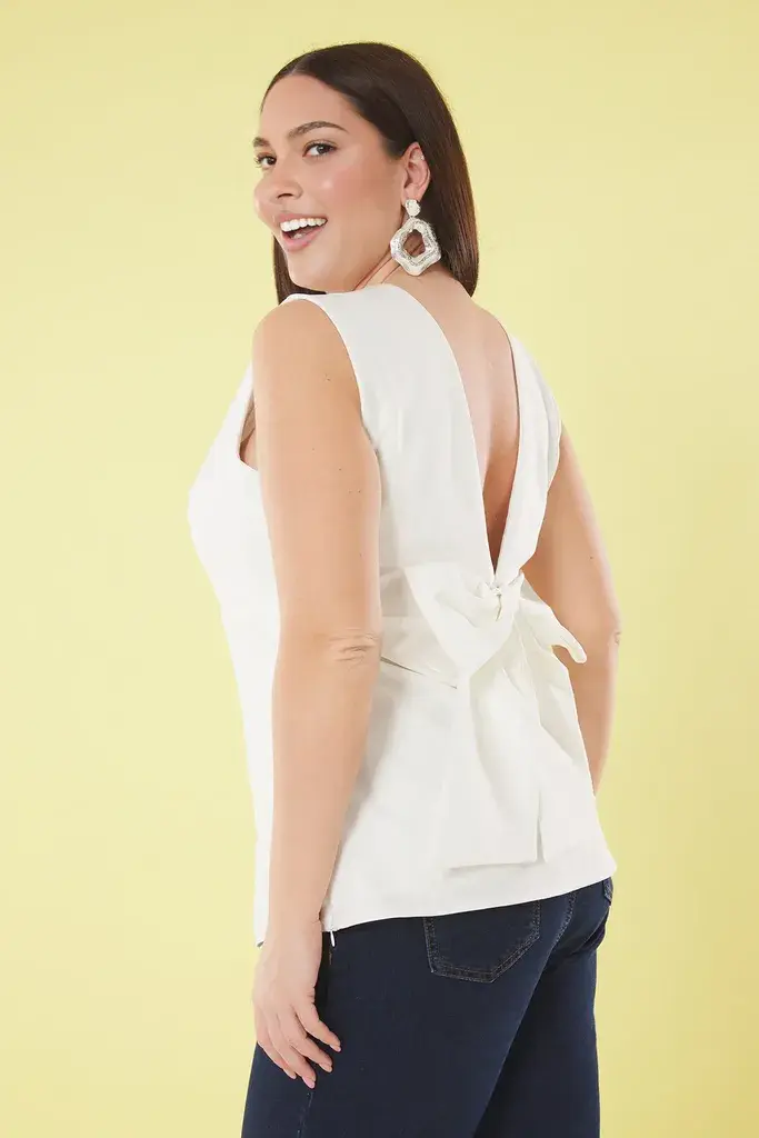 Trendyol Curve Ženska bluza Tbbss25Af00089, Bela
