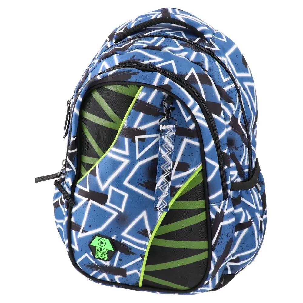 Play Školski ranac za dečake Shapes Apollo 253, 41x31x21cm, Plavo - crni