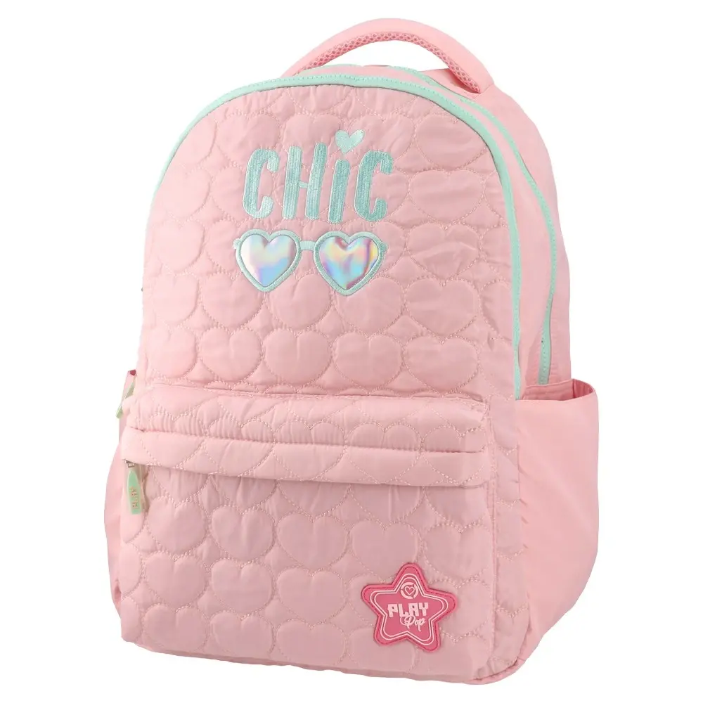 Play Školski ranac za devojčice Glasses chic Pop fashion, 43x30x20cm, Kajsija