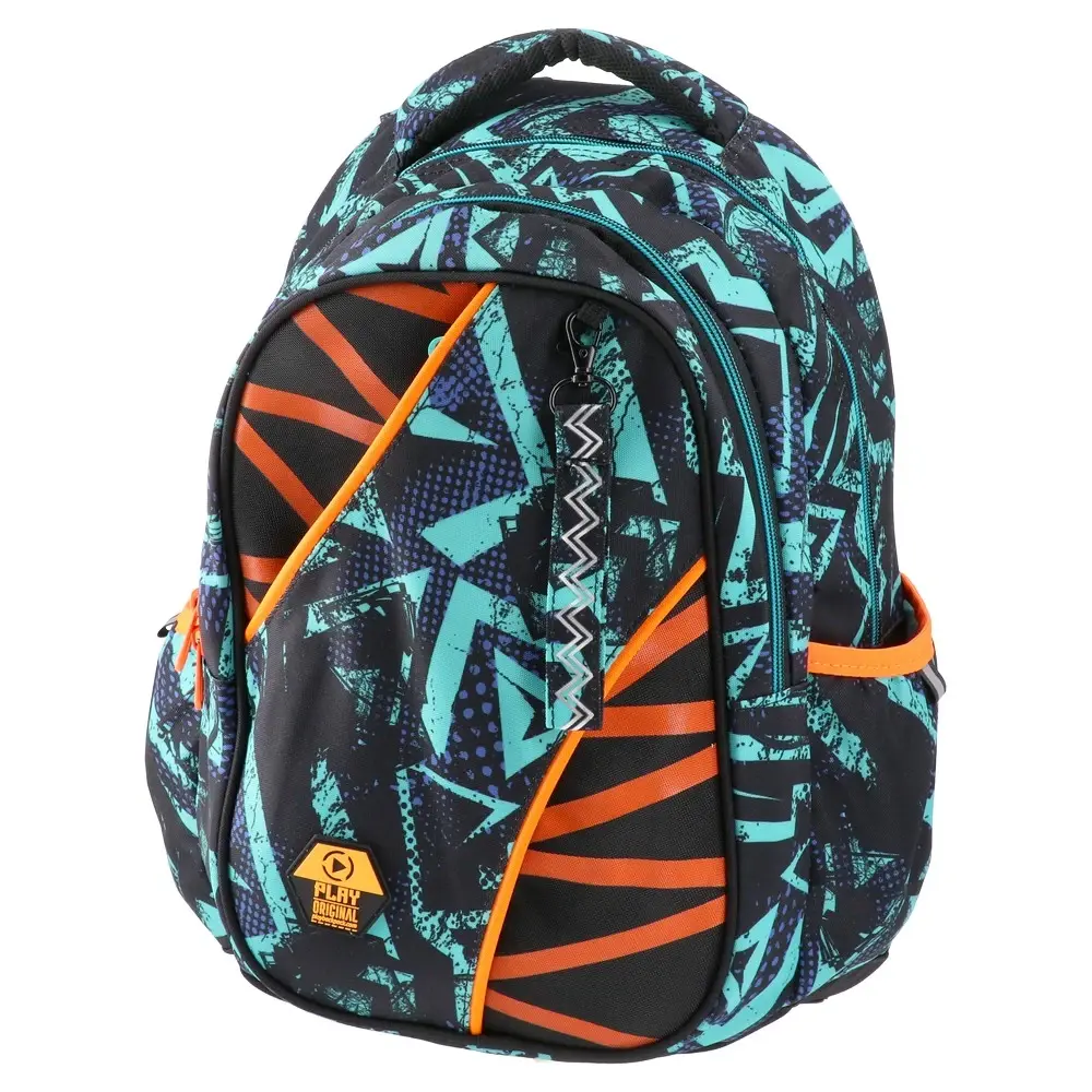 Play Školski ranac za dečake Orange lines Apollo 253, 41x31x21cm, Šareni