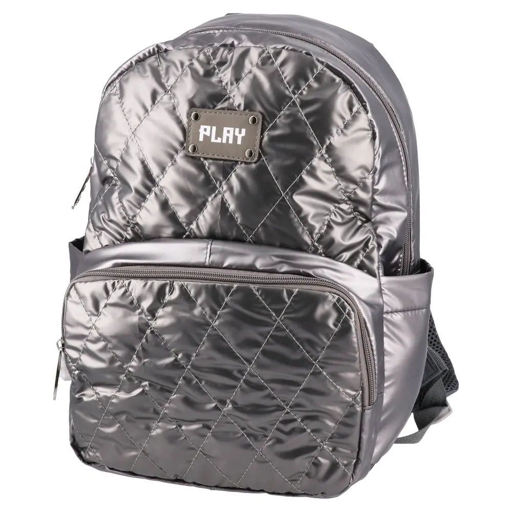 Play Školski ranac za devojčice Fashion Pop trend, Sivi