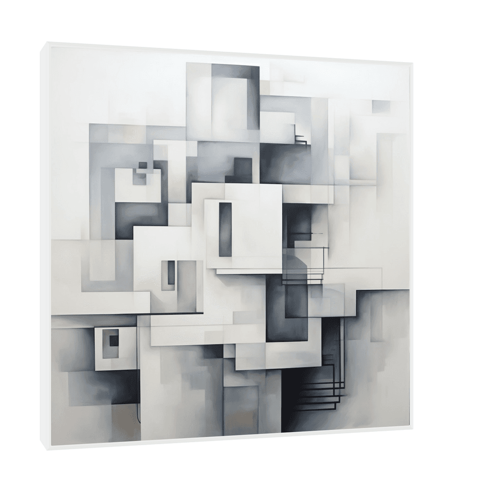 Canvas Slika na platnu Sivi Grad, Sa ramom, 30 x 30 cm, Beli