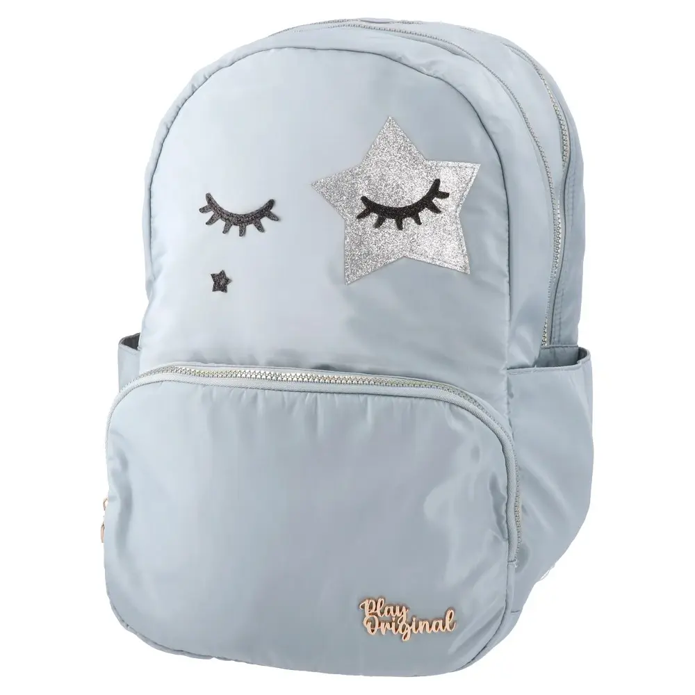 Play Školski ranac za devojčice Sleepy star Pop fashion, 43x30x20cm, Svetlosivi