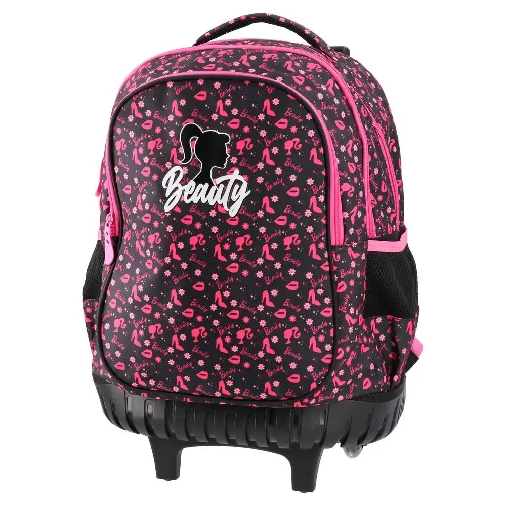 Sazio Neo Ranac sa točkićima za devojčice Beauty Girl Urban, 44 x 31 x 18 cm, Crno-roze