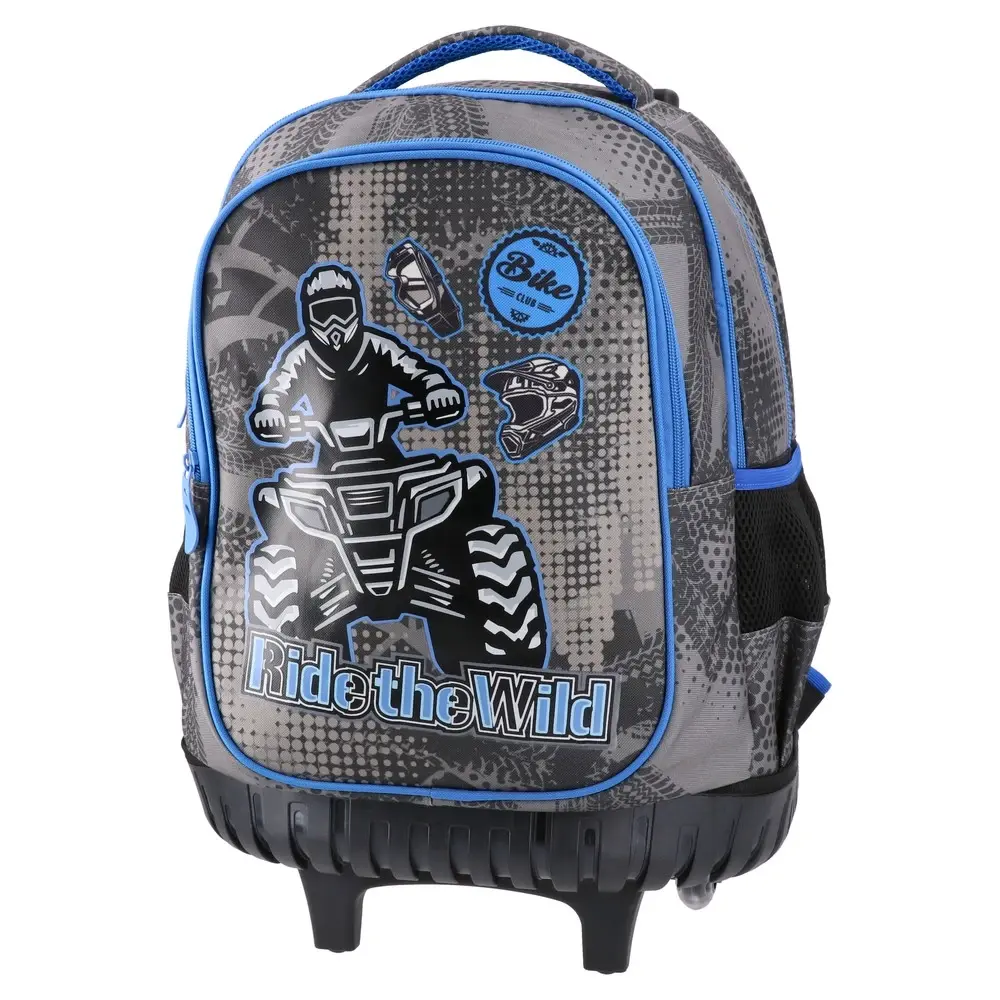 Sazio Neo Ranac sa točkićima za dečake Wild Quad Urban, 44 x 31 x 18 cm, Sivi