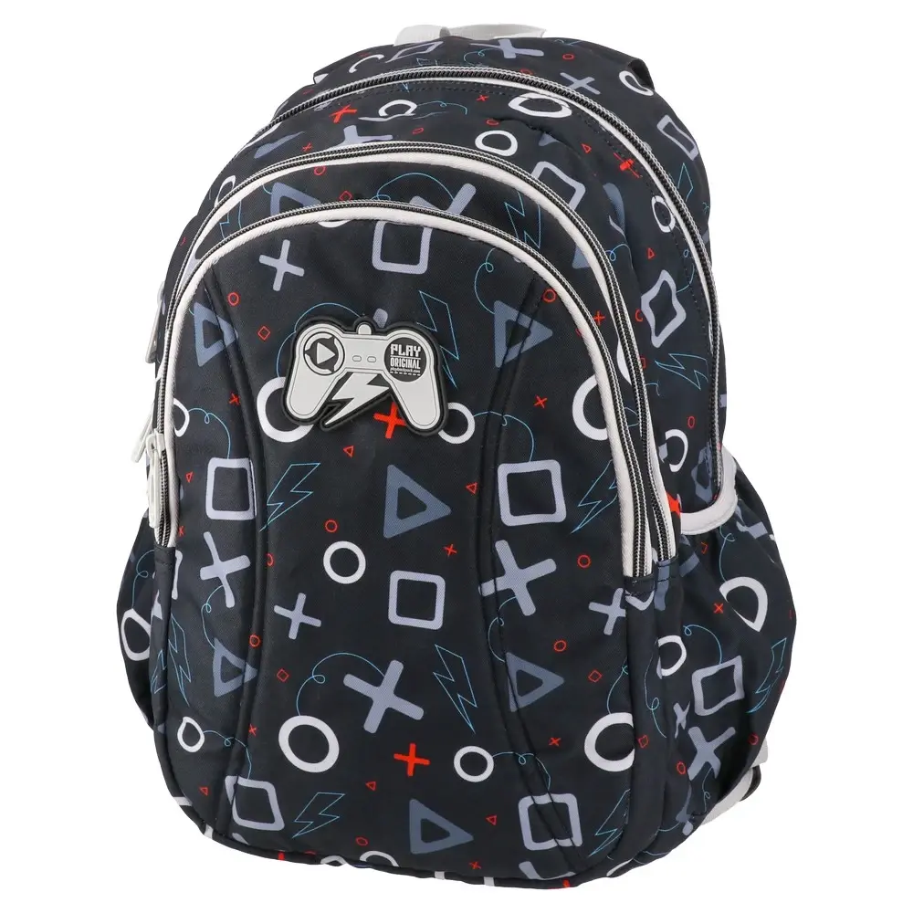 Play Ranac za dečake Joystick Journey Remax, 39 x 32 x 18 cm, Crni