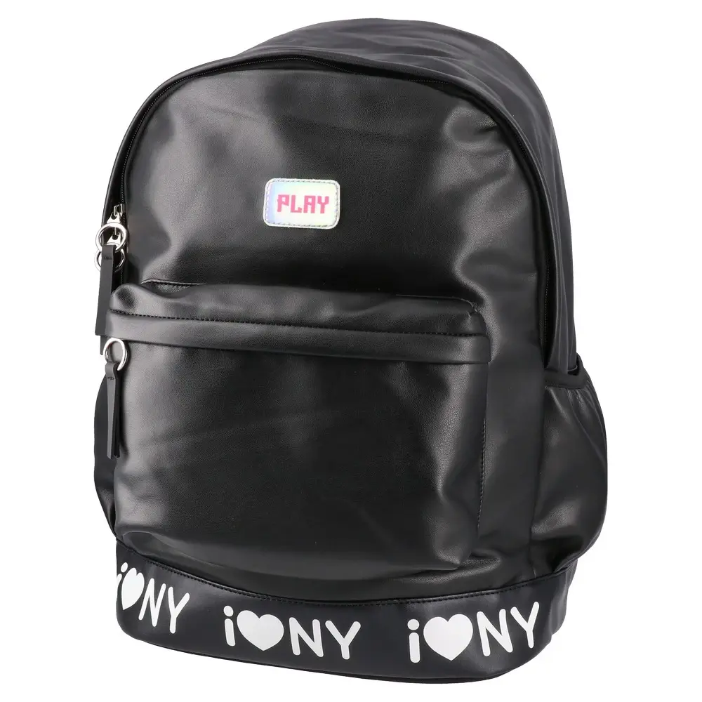 Play Školski ranac za devojčice I love New York Pop fashion, 43x30x20cm, Crni