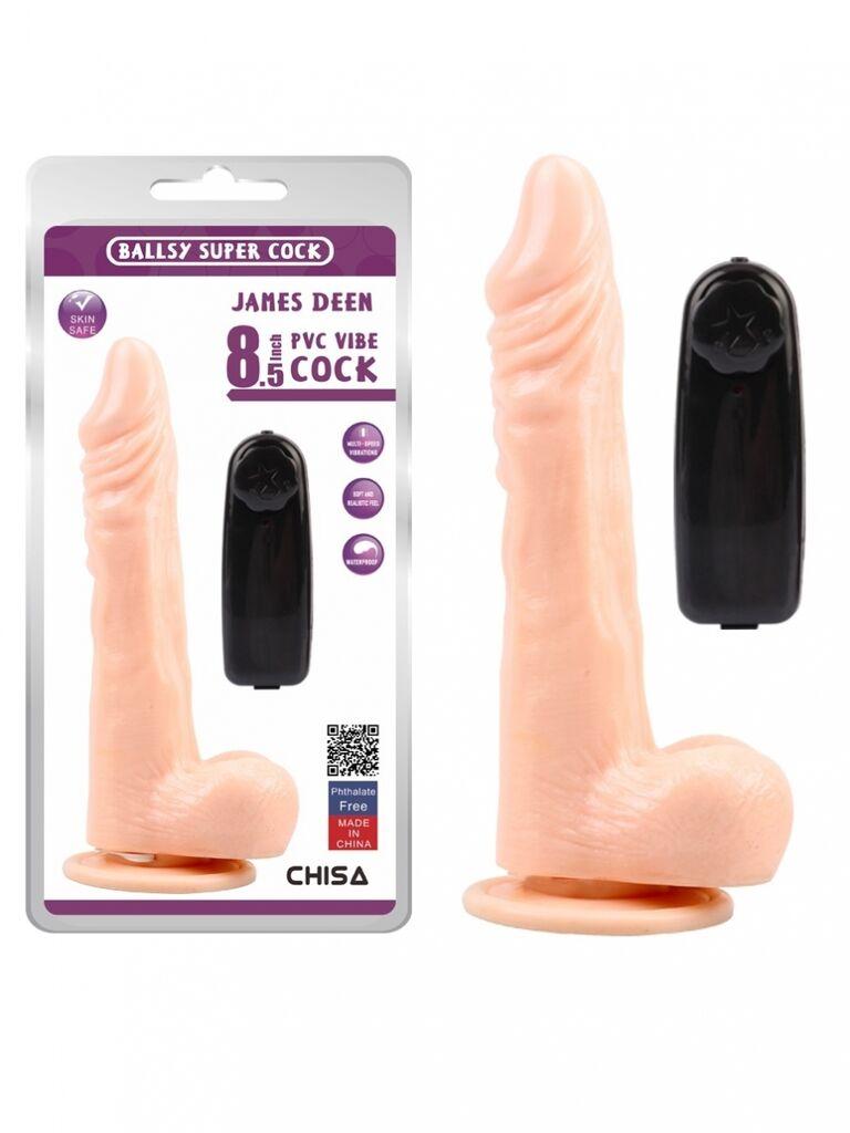 Vibrator James Deen, 21cm, Boja kože