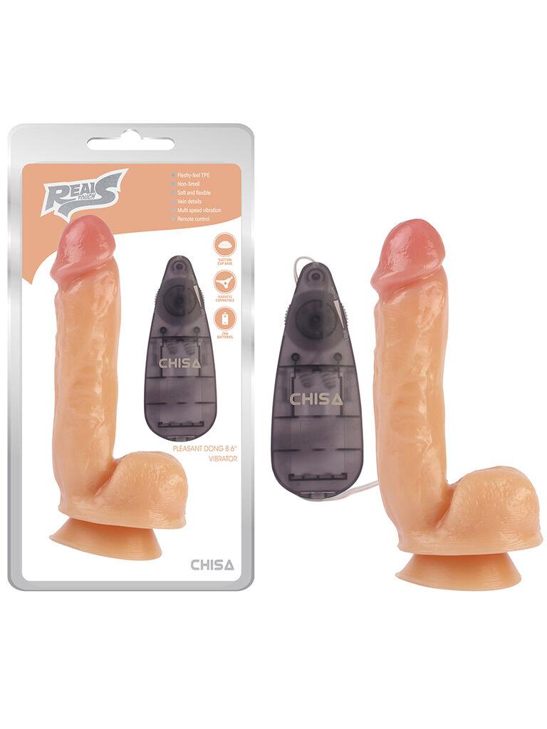 Vibrator sa vibracijom, Silikonski, 22cm, Boja kože