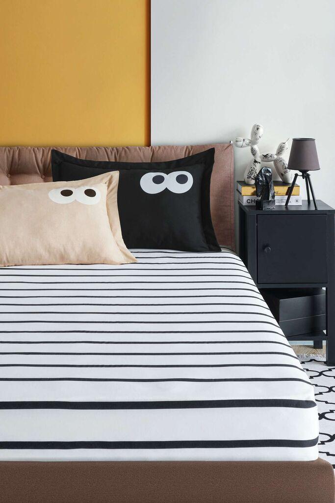 L'essentiel Maison Komplet posteljine Funny, 160x220 cm, Crno-beli